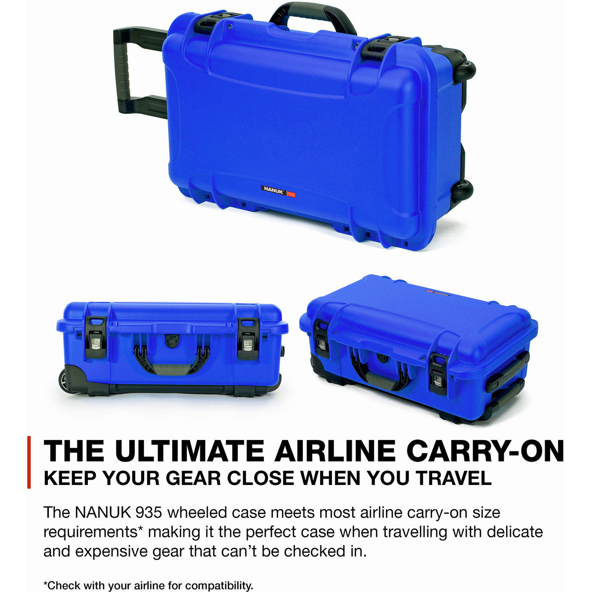 Estuche Rígido Nanuk 935 Pro Photo Kit (Azul, 28.5L) (935-6008) - contenido de la caja