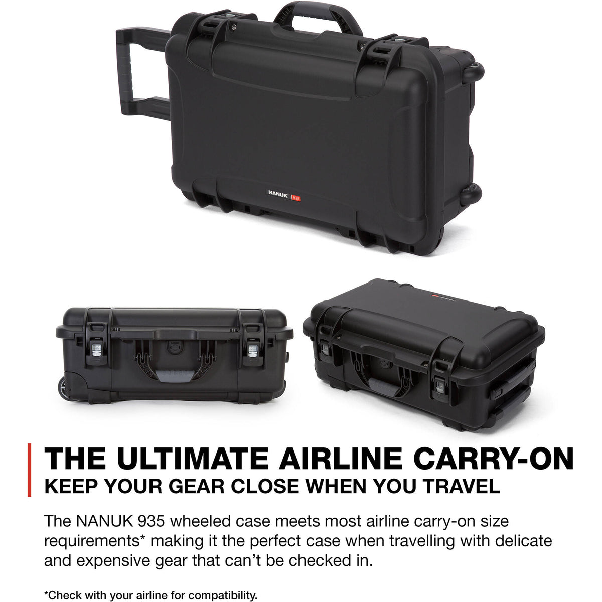 Estuche Rígido Nanuk 935 Pro Photo Kit (Negro, 28.5L) - contenido de la caja
