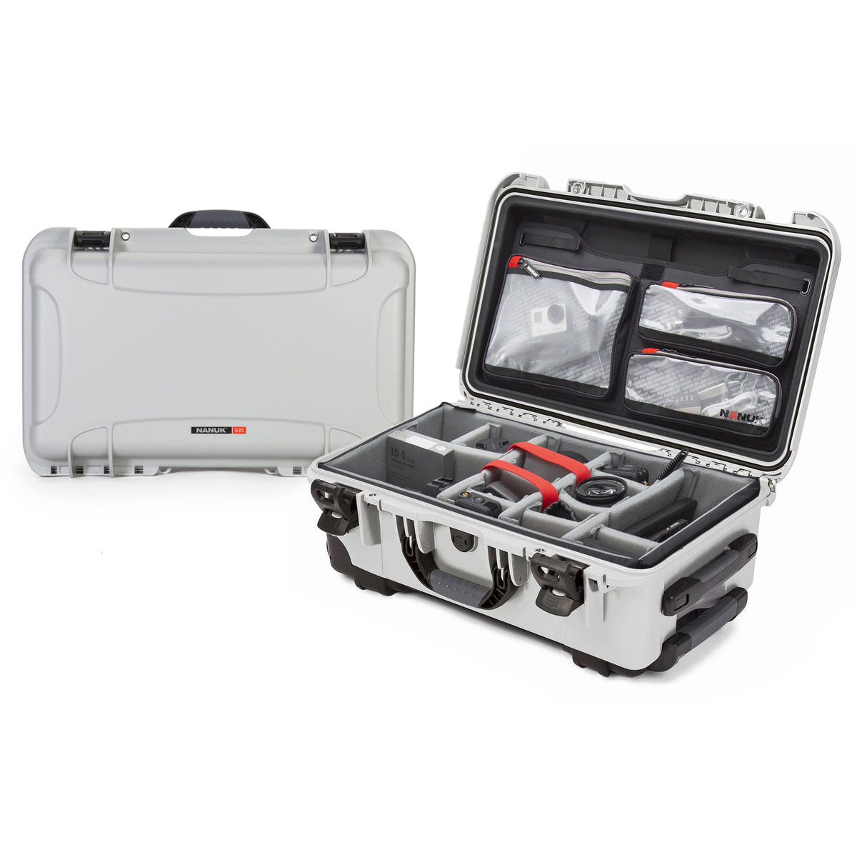 Estuche Rígido Nanuk 935 Pro Photo Kit (Plateado, 28.5L) - vista principal