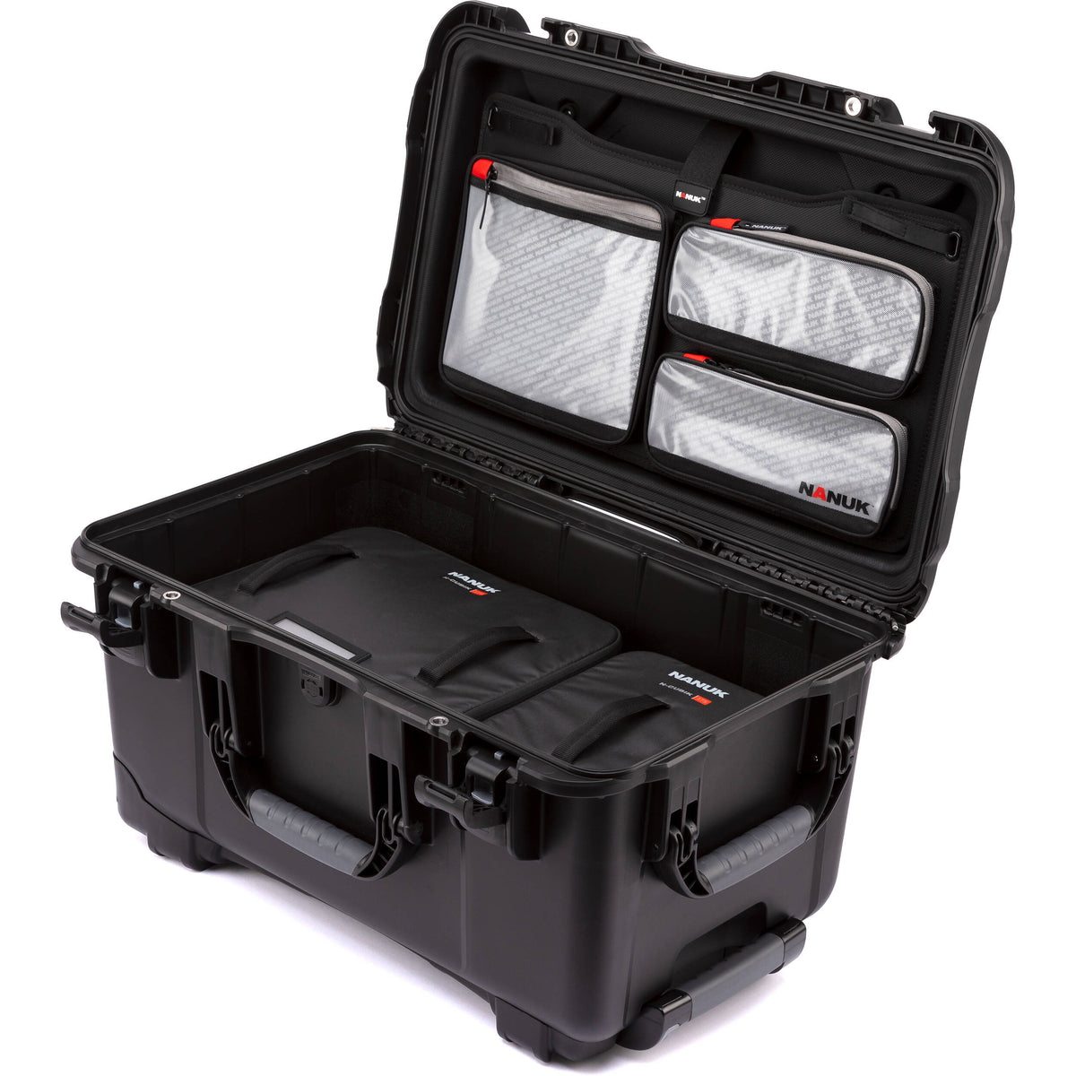 Estuche Rígido Nanuk 938 Pro Photo Kit con 8L y 16L N-Cubik inserto - vista trasera