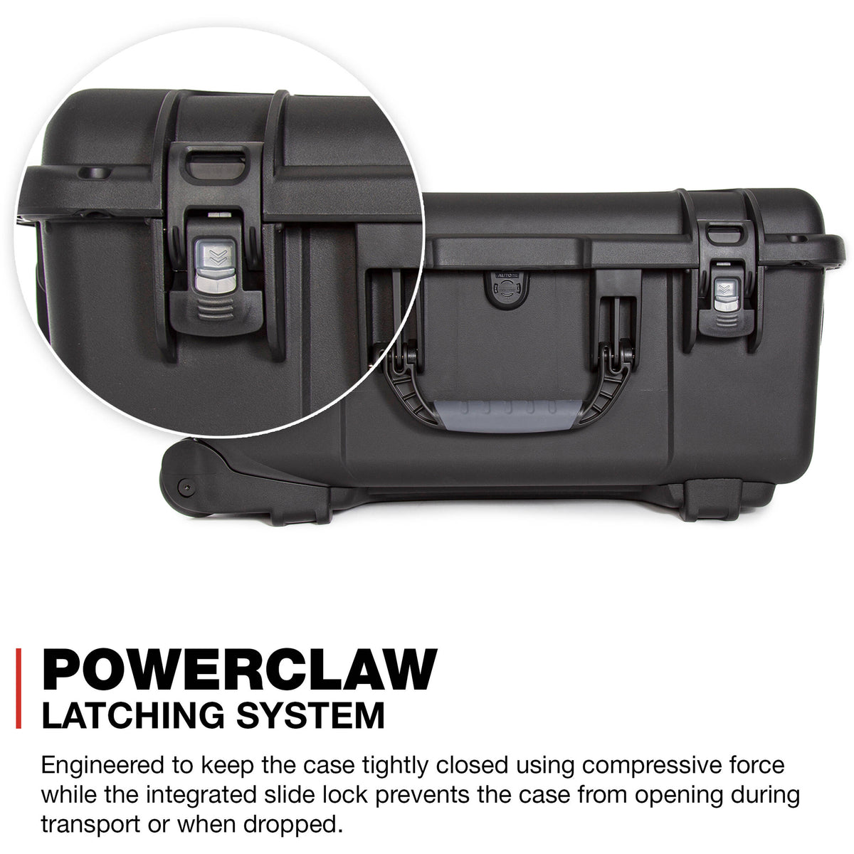 Estuche Rígido Nanuk 955 con ruedas Hard Pro Photo Kit (Negro, 62.5L) - vista lateral