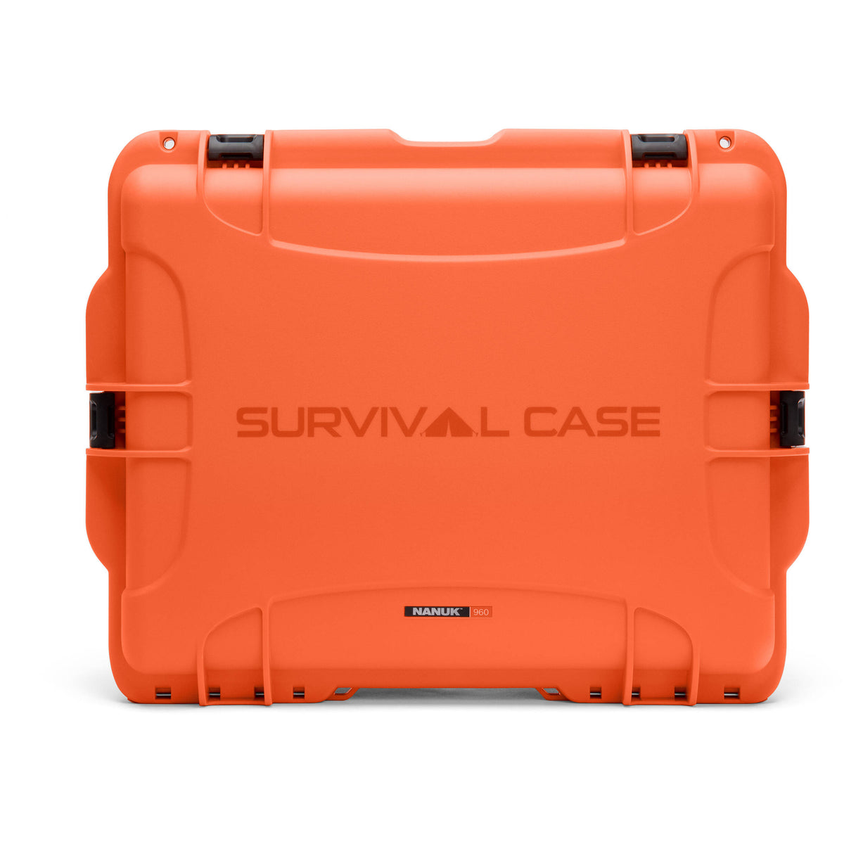 Estuche Rígido Nanuk 960 Survival Gear con ruedas con organizador en la tapa (Naranja, 79L) - vista frontal
