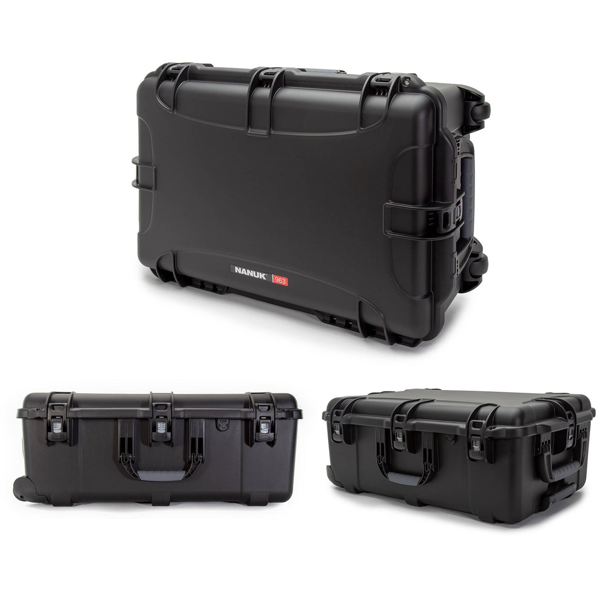 Estuche Rígido Nanuk 963 con ruedas con divisores acolchados (Negro, 90.6L) - detalle