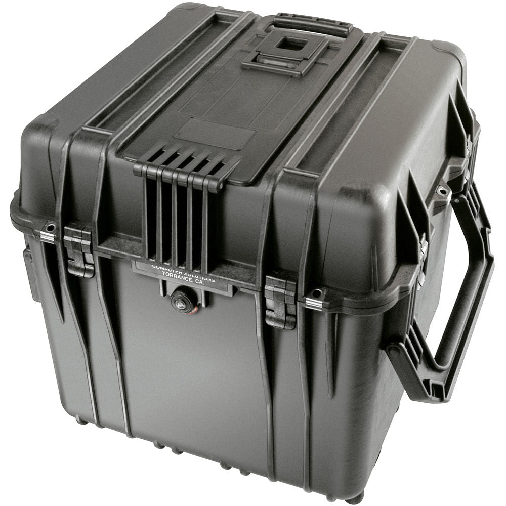 Estuche Rígido Pelican 0340 Cube con espuma (Negro) - vista frontal
