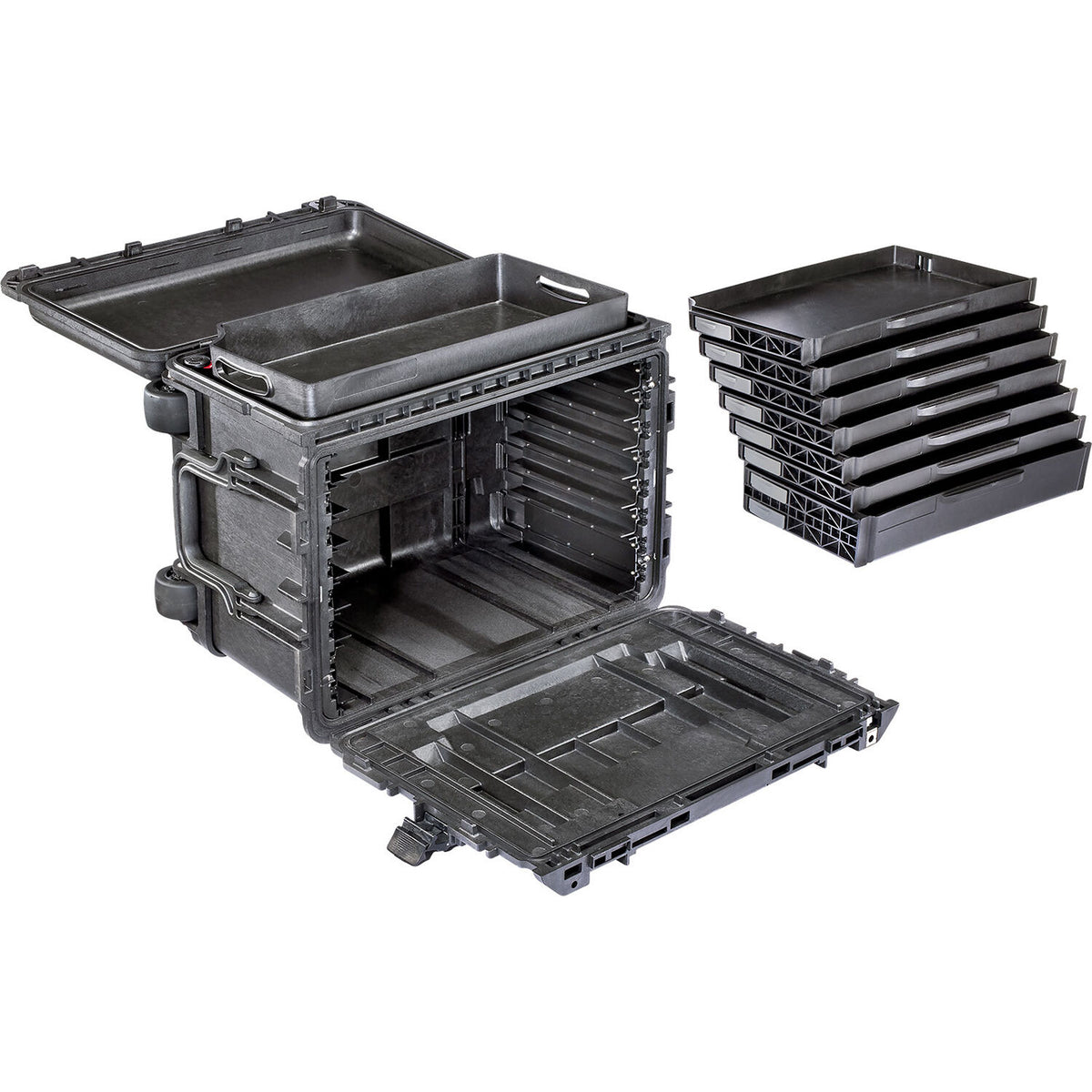 Estuche Rígido Pelican 0450SD4 Protector caja de herramientas con 6 Drawers (Negro) - vista frontal