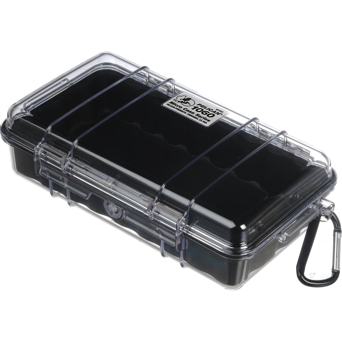 Estuche Rígido Pelican 1060 Clear Micro (Negro) - vista frontal