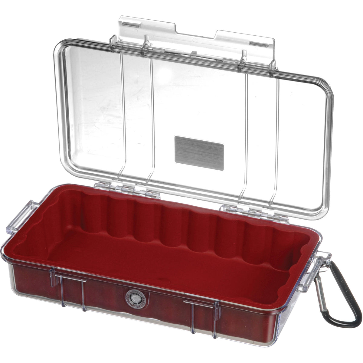 Estuche Rígido Pelican 1060 Clear Micro (Rojo) - vista trasera