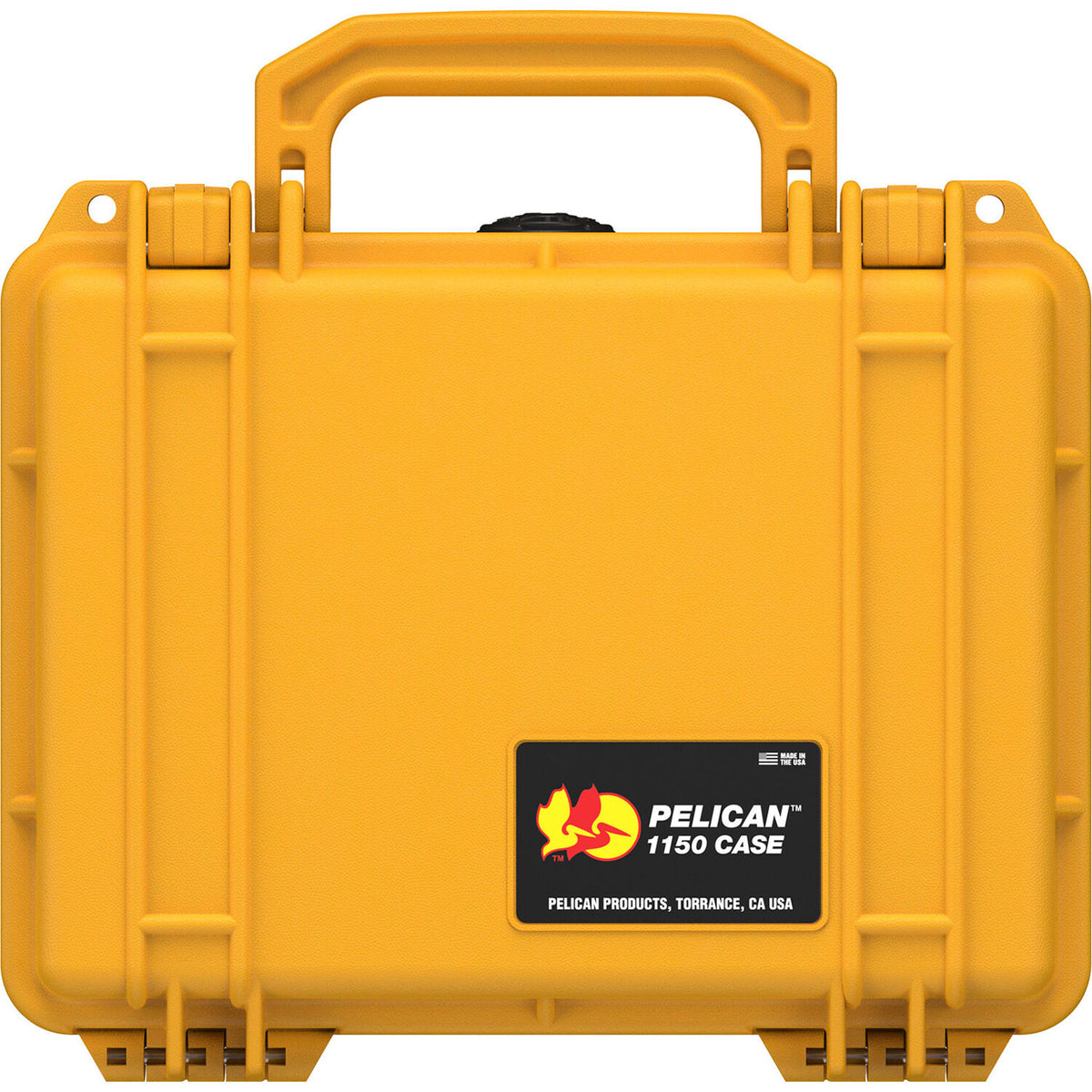 Estuche Rígido Pelican 1150 con espuma (Amarillo) - vista trasera