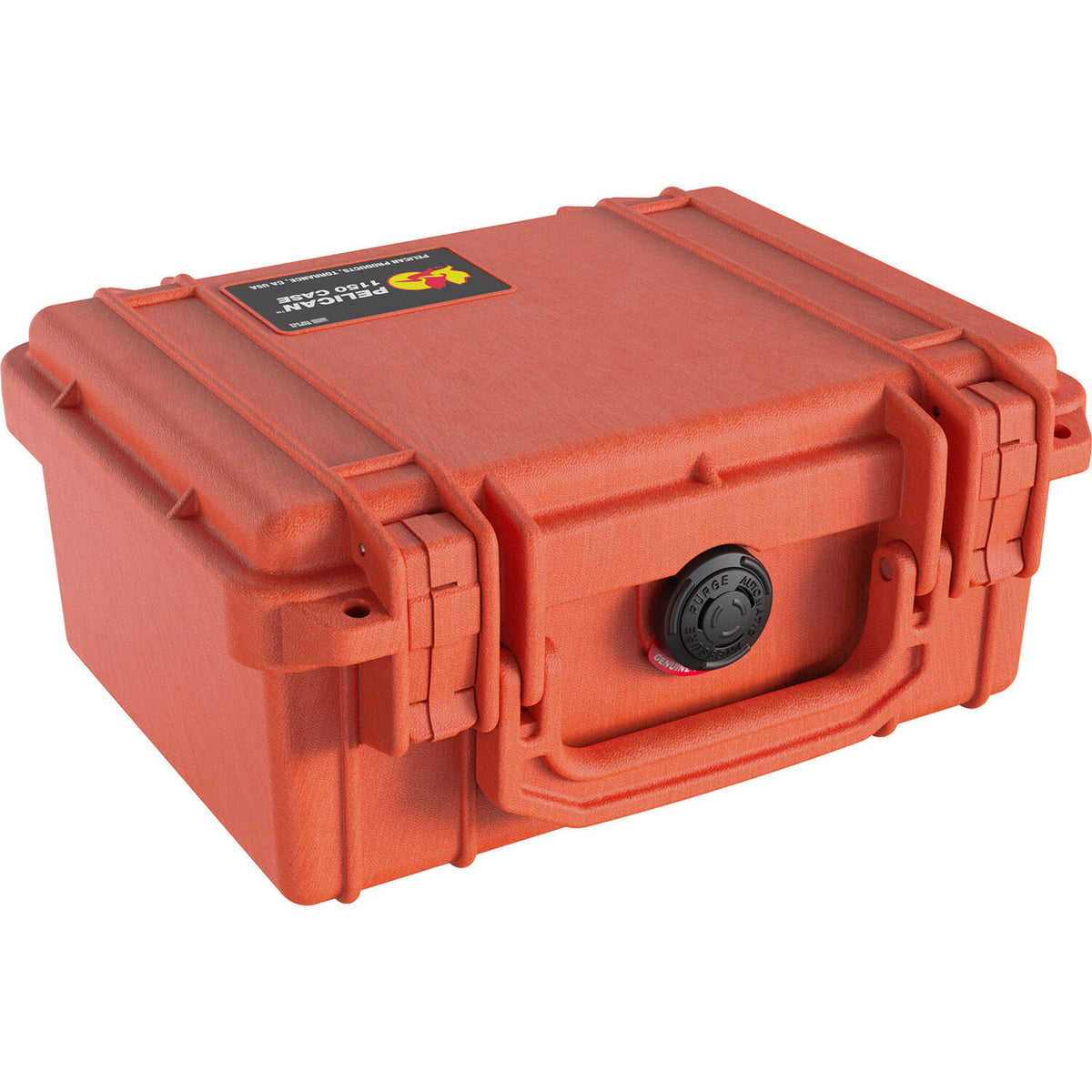 Estuche Rígido Pelican 1150 con espuma (Naranja) - vista frontal
