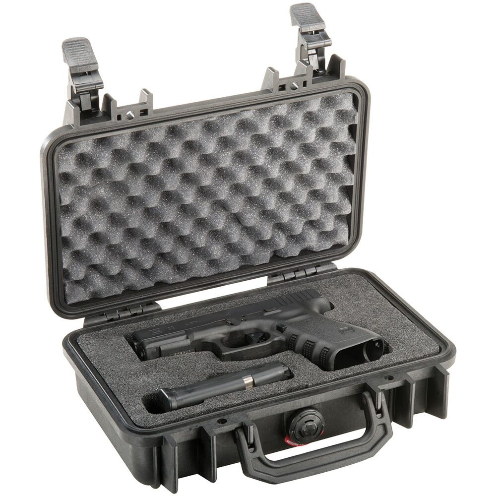 Estuche Rígido Pelican 1170 con espuma (Negro) - vista trasera