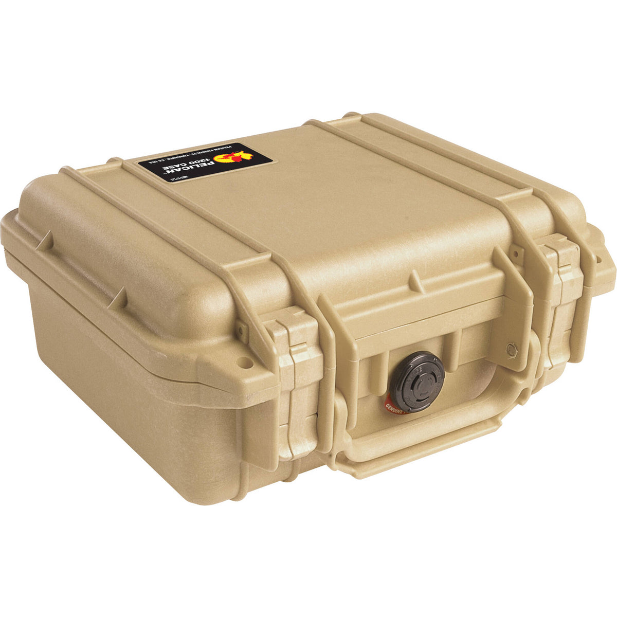 Estuche Rígido Pelican 1200 con espuma (Desert Beige) - vista frontal