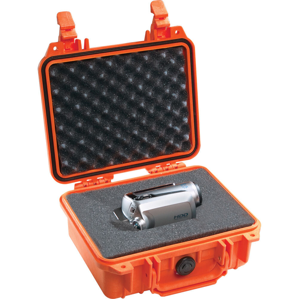 Estuche Rígido Pelican 1200 con espuma (Naranja) - vista trasera