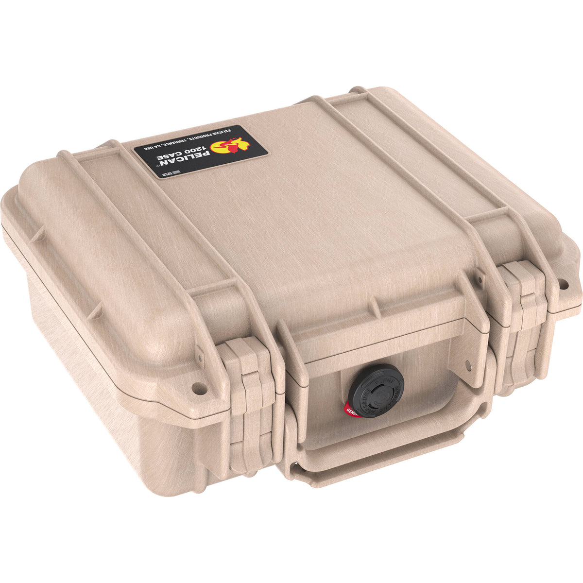 Estuche Rígido Pelican 1200 sin interior (Desert Beige) - vista frontal