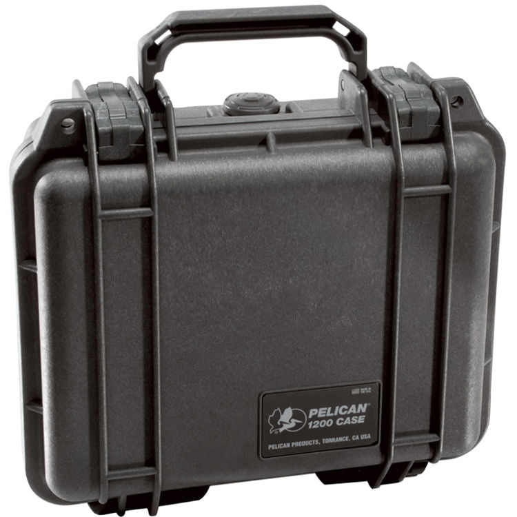 Estuche Rígido Pelican 1200 sin interior (Negro) - vista frontal