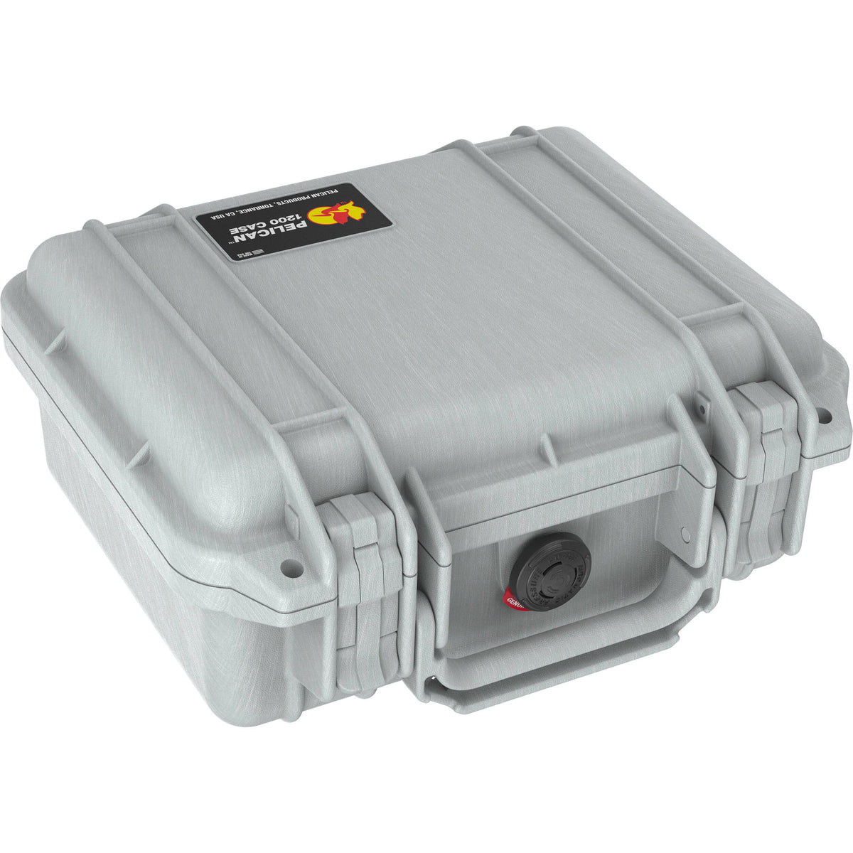 Estuche Rígido Pelican 1200 sin interior (Plateado) - vista frontal