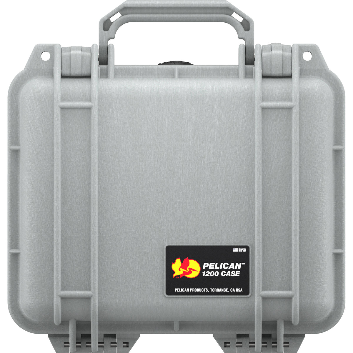 Estuche Rígido Pelican 1200 sin interior (Plateado) - vista trasera