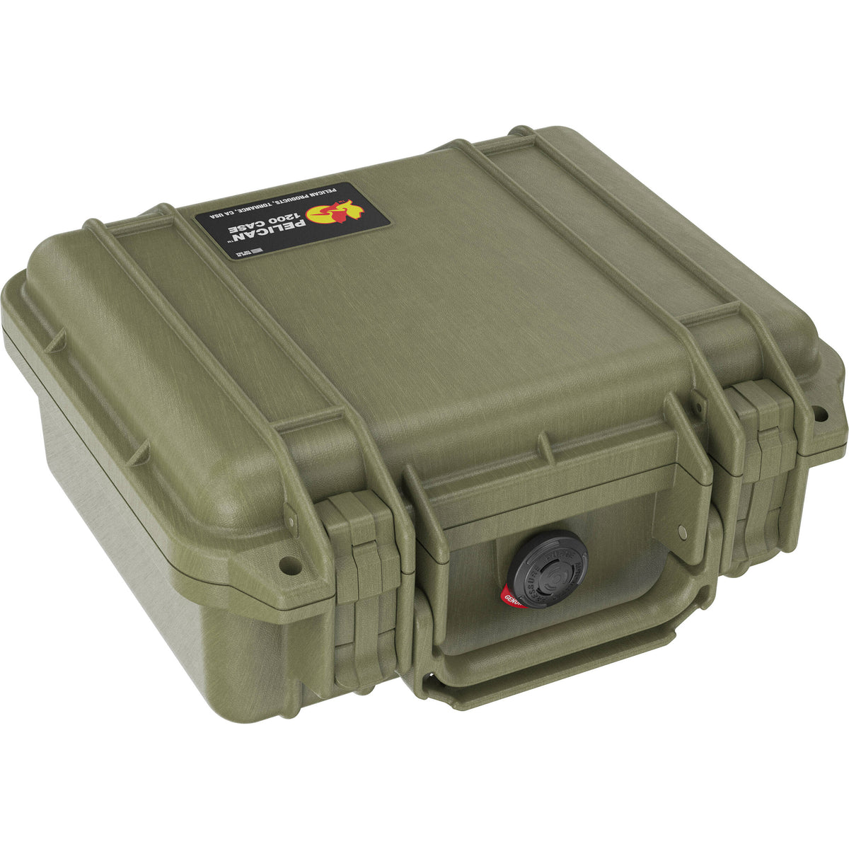 Estuche Rígido Pelican 1200 sin interior (Verde oliva Drab Verde) - vista frontal