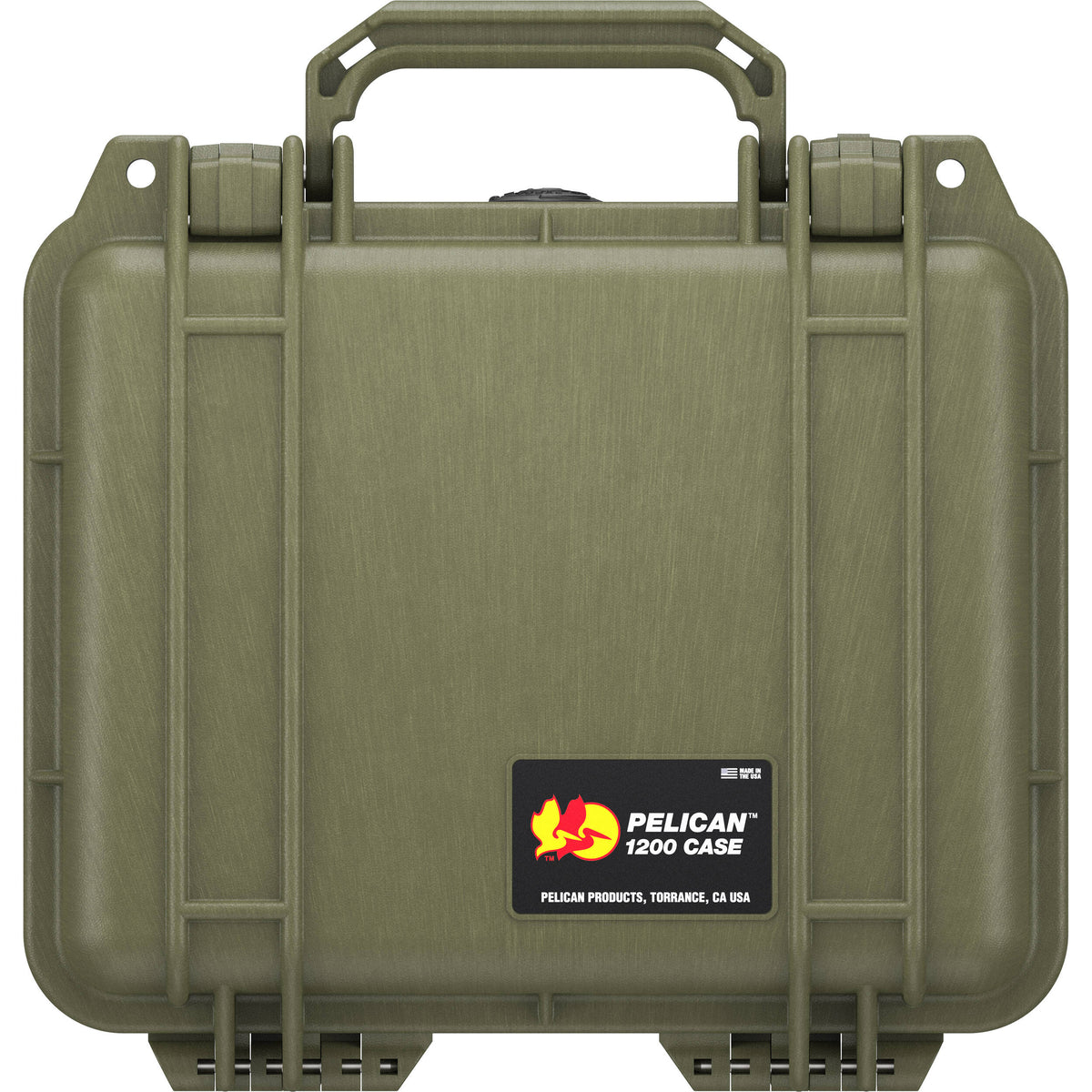 Estuche Rígido Pelican 1200 sin interior (Verde oliva Drab Verde) - vista trasera