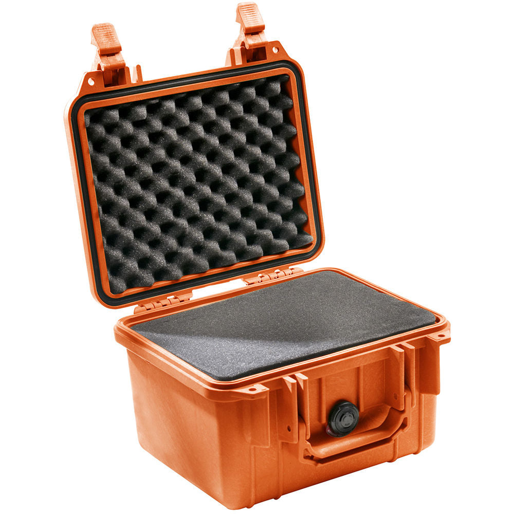 Estuche Rígido Pelican 1300 con espuma (Naranja) - vista trasera