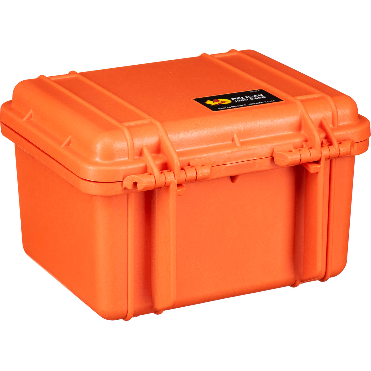 Estuche Rígido Pelican 1300 sin interior (Naranja) - puertos y conexiones