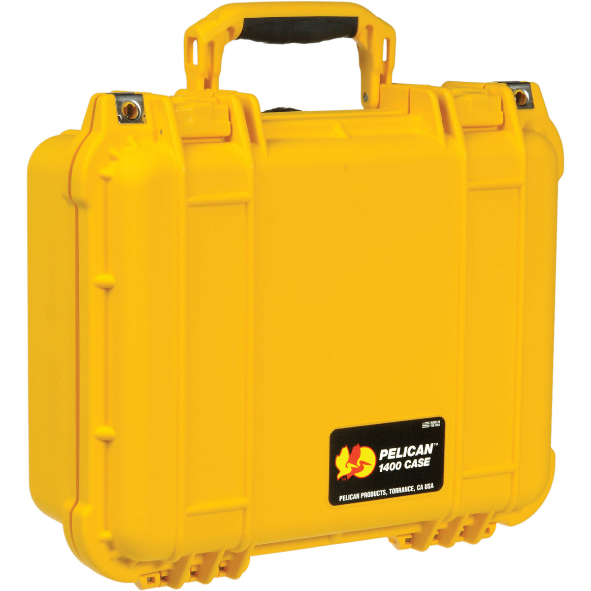 Estuche Rígido Pelican 1400 con espuma (Amarillo) - vista trasera