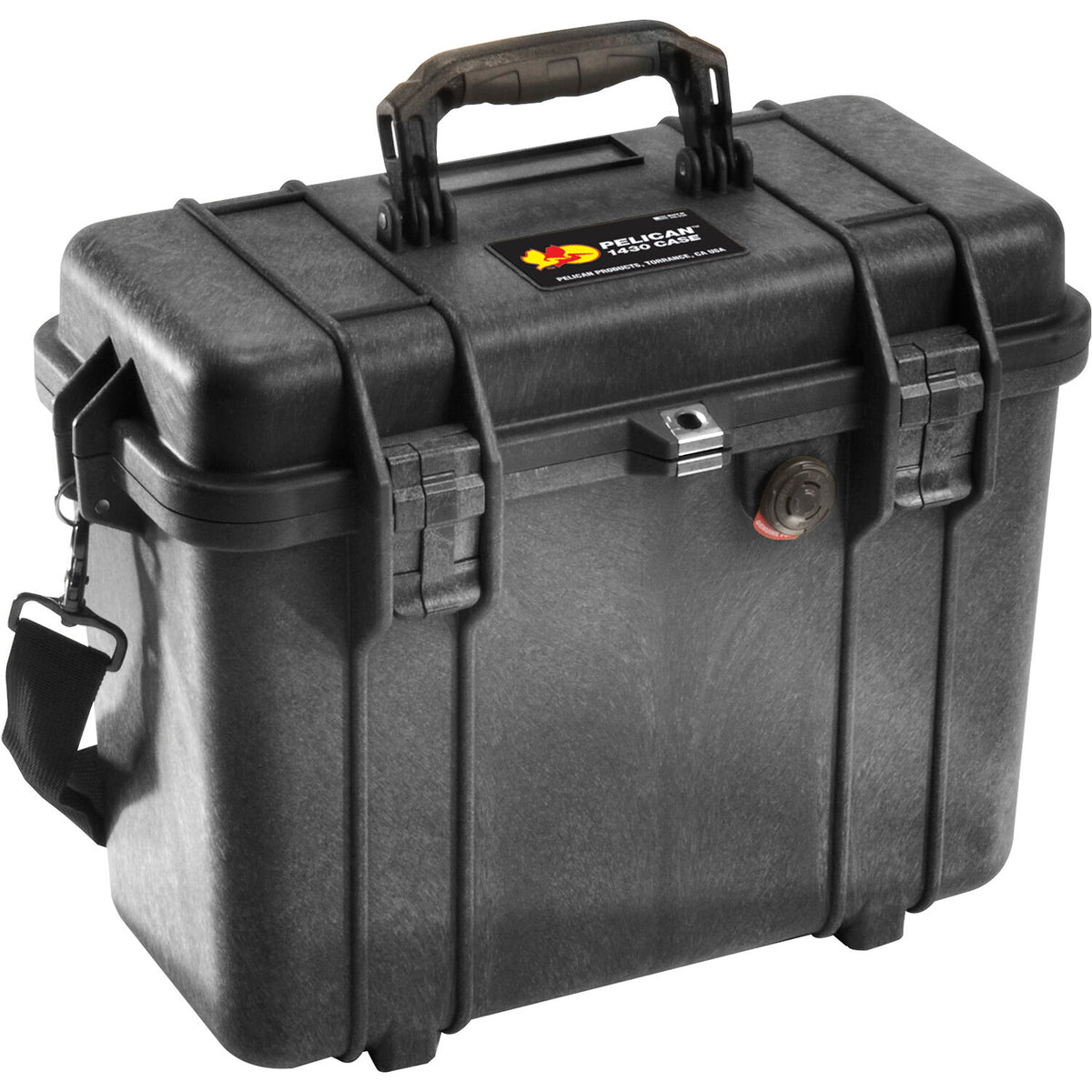 Estuche Rígido Pelican 1430 Top Loader v2 con Office divisores (Negro) - vista frontal