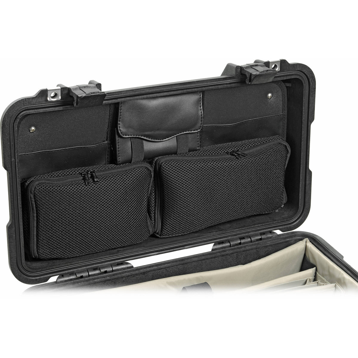 Estuche Rígido Pelican 1447 Top Loader 1440 con Office divisores (Negro) - puertos y conexiones