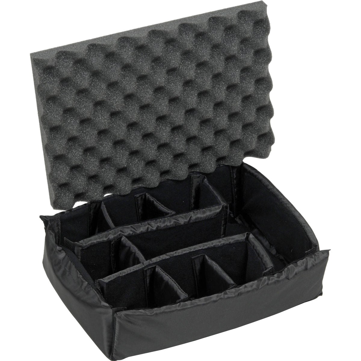 Estuche Rígido Pelican 1450 con divisores (Negro) - vista lateral