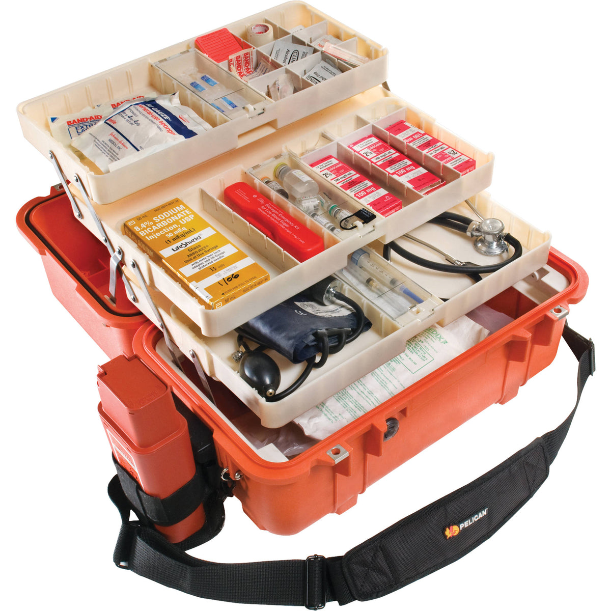 Estuche Rígido Pelican 1460EMS con EMS Organizer/juego de divisores (Naranja) - vista principal