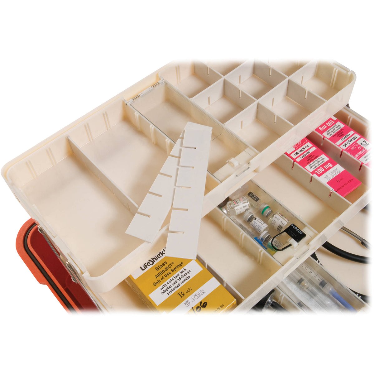 Estuche Rígido Pelican 1460EMS con EMS Organizer/juego de divisores (Naranja) - vista trasera