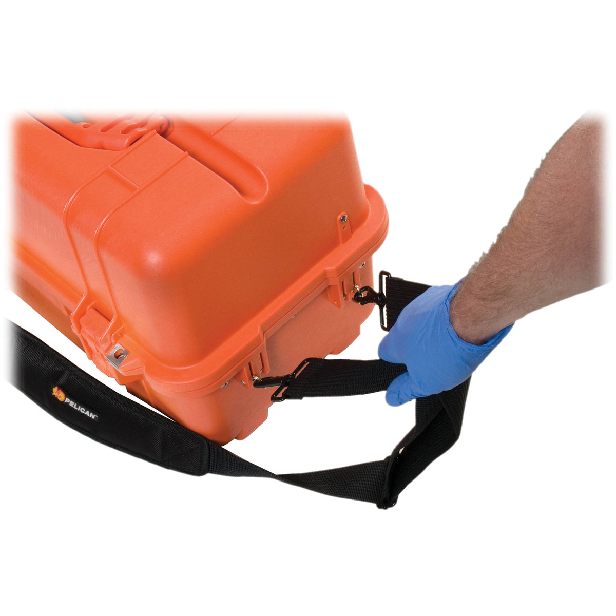 Estuche Rígido Pelican 1460EMS con EMS Organizer/juego de divisores (Naranja) - vista lateral