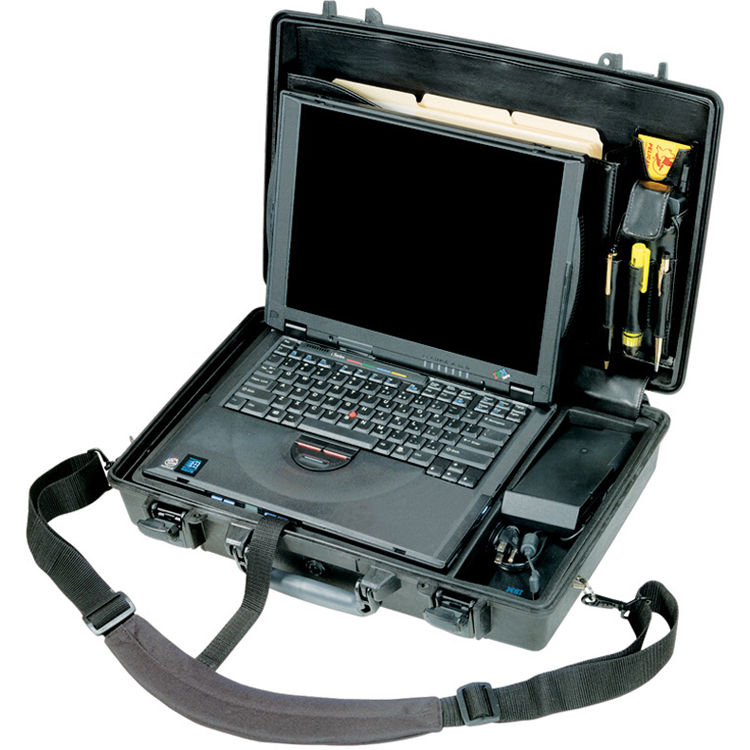 Estuche Rígido Pelican 1490CC1 Protector Laptop con organizador en la tapa y Tray - puertos y conexiones