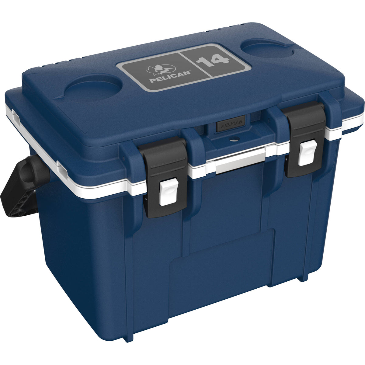 Estuche Rígido Pelican 14QT Personal Cooler (Midnight Azul / Blanco) - vista frontal