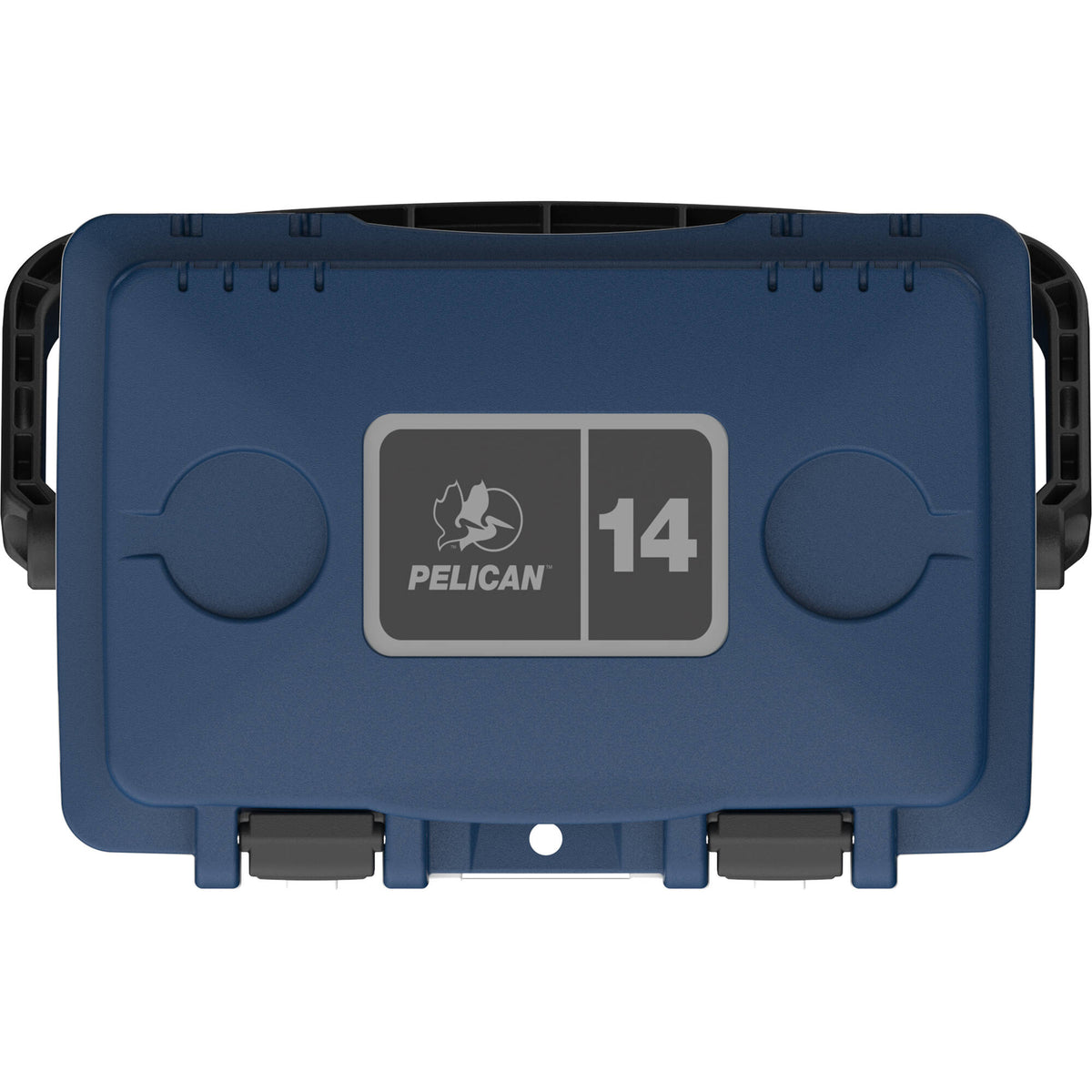 Estuche Rígido Pelican 14QT Personal Cooler (Midnight Azul / Blanco) - vista lateral