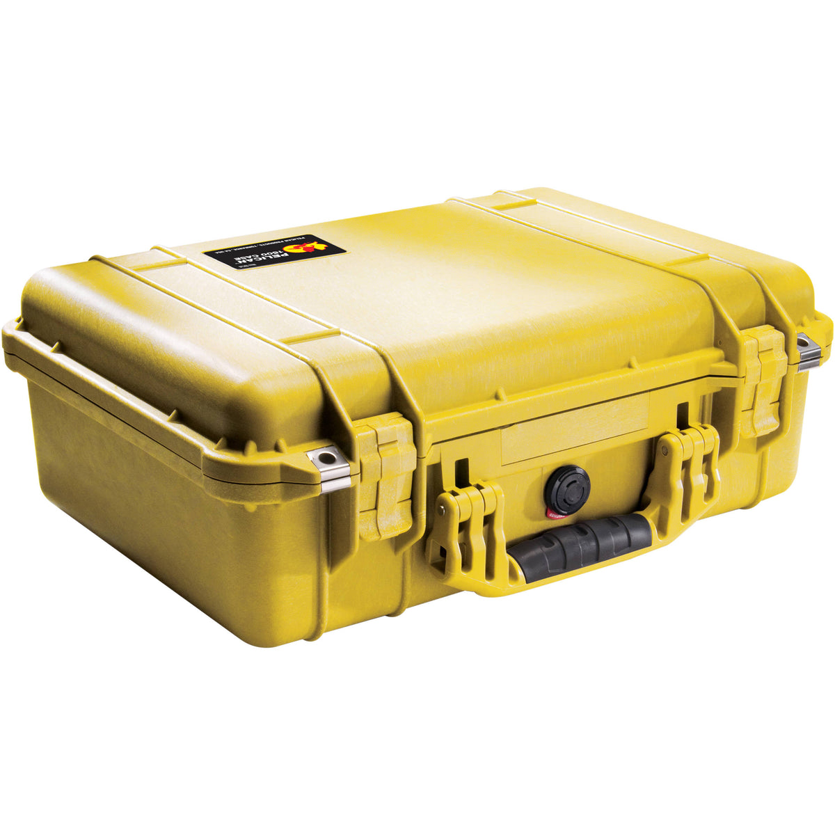Estuche Rígido Pelican 1500 con espuma (Amarillo) - vista frontal