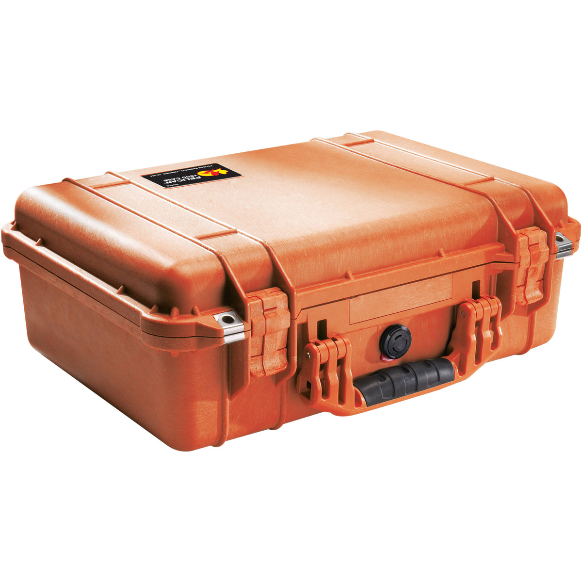 Estuche Rígido Pelican 1500 con espuma (Naranja) - vista frontal
