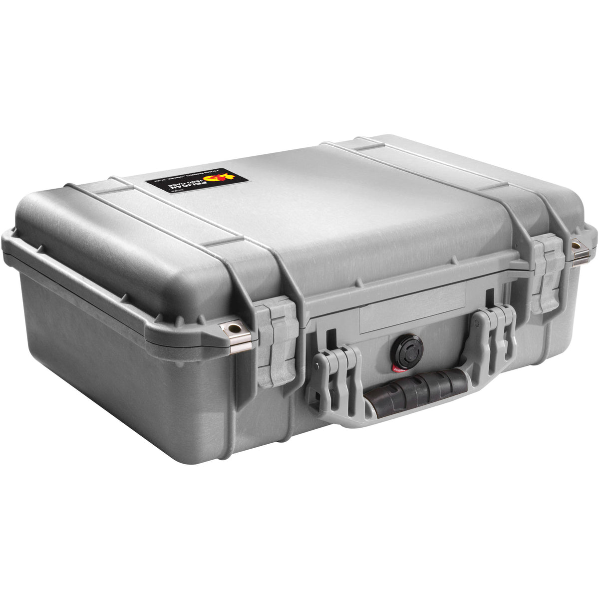 Estuche Rígido Pelican 1500 con espuma (Plateado) - vista frontal