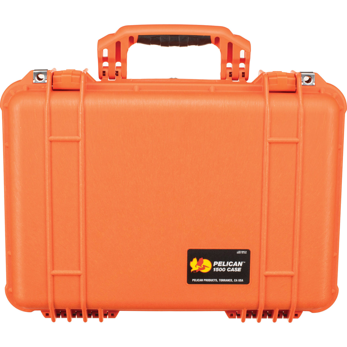 Estuche Rígido Pelican 1500NF sin interior (Naranja) - vista frontal