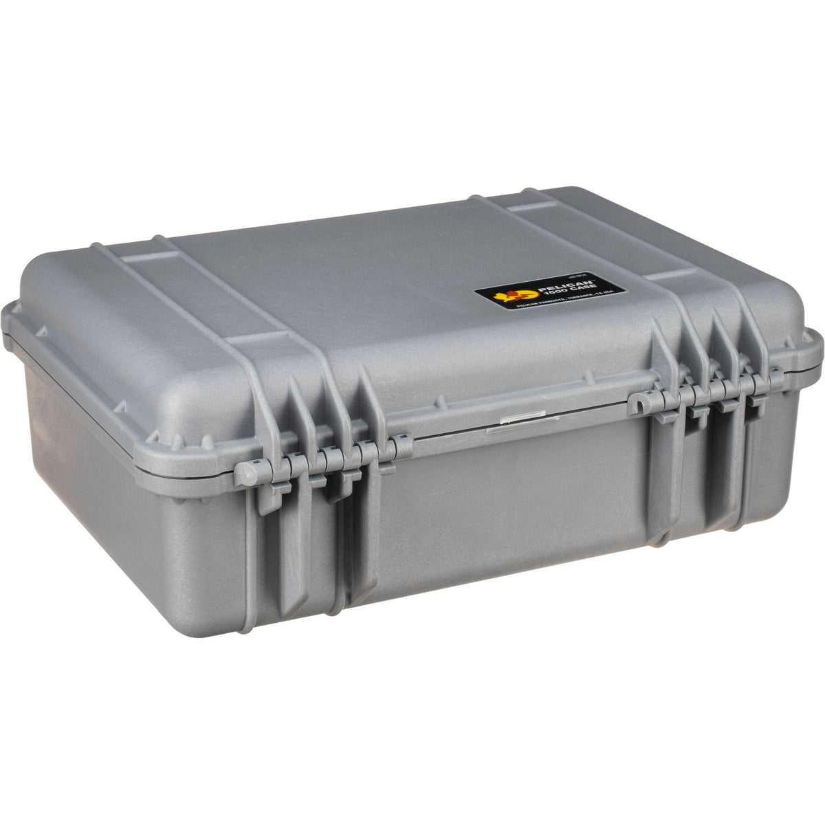 Estuche Rígido Pelican 1500NF sin interior (Plateado) - en uso