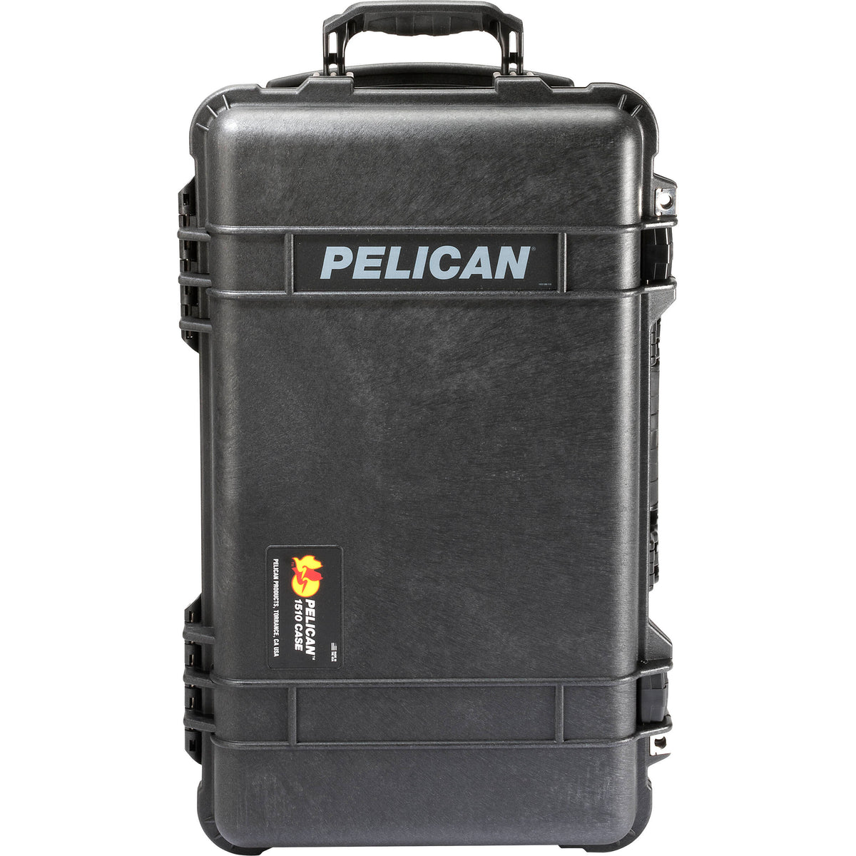 Estuche Rígido Pelican 1510 Carry On con Amarillo y Negro juego de divisores (Verde oliva Drab) - vista lateral