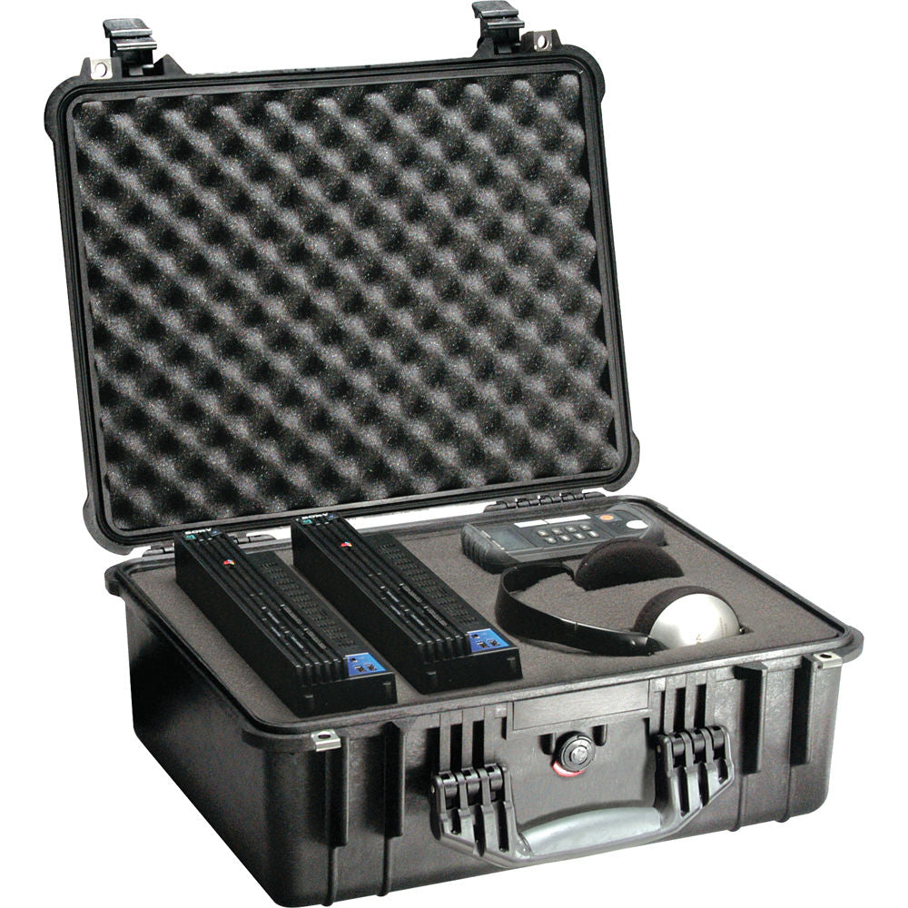 Estuche Rígido Pelican 1550 Protector con Pick y Pluck espuma (Negro) - vista frontal
