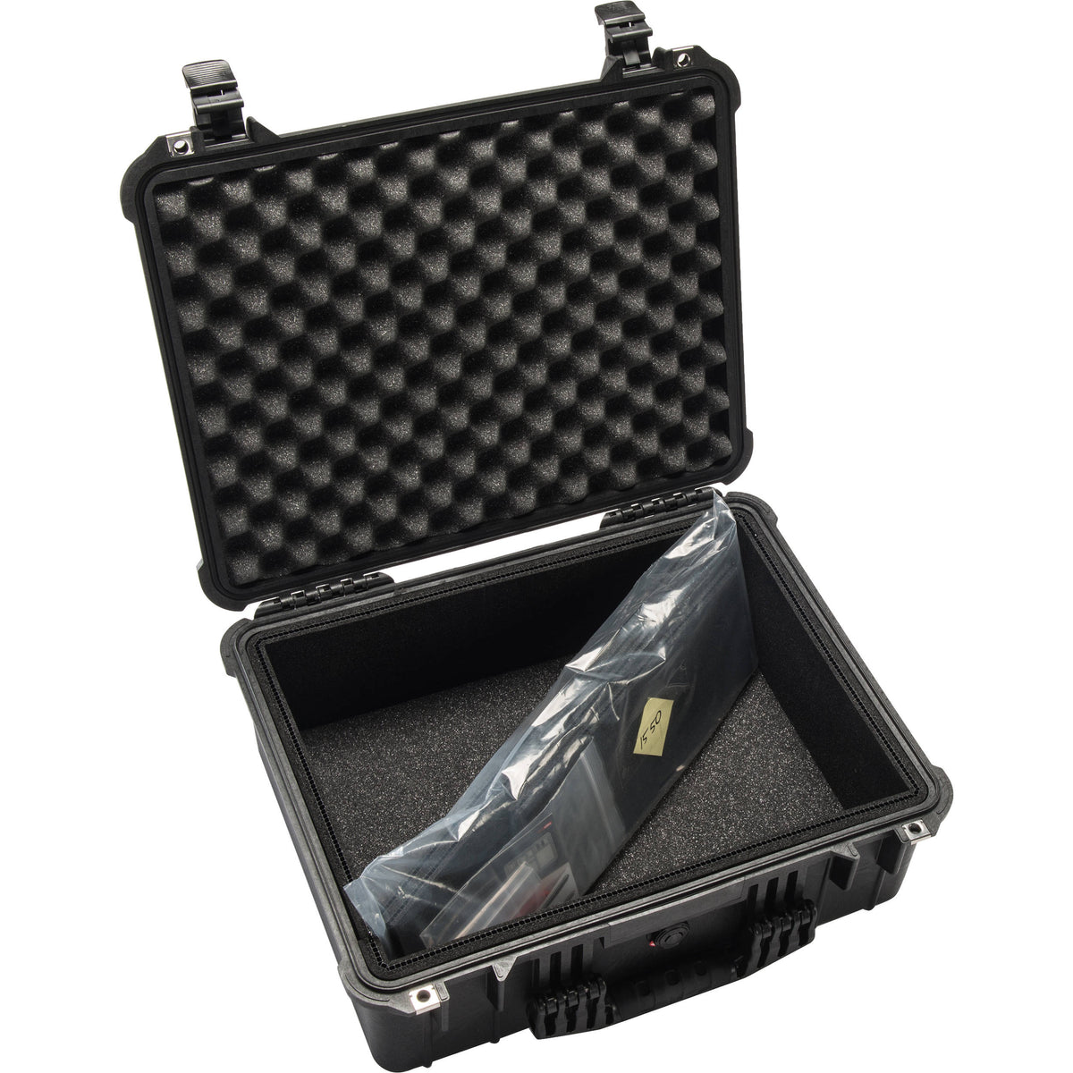 Estuche Rígido Pelican 1550TP Protector con divisores TrekPak (Negro) - vista frontal
