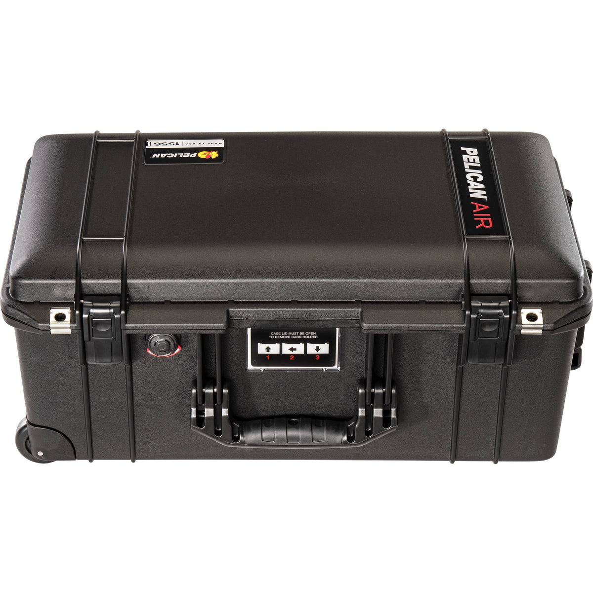Estuche Rígido Pelican 1556 con ruedas Air con espuma (Negro) - vista trasera