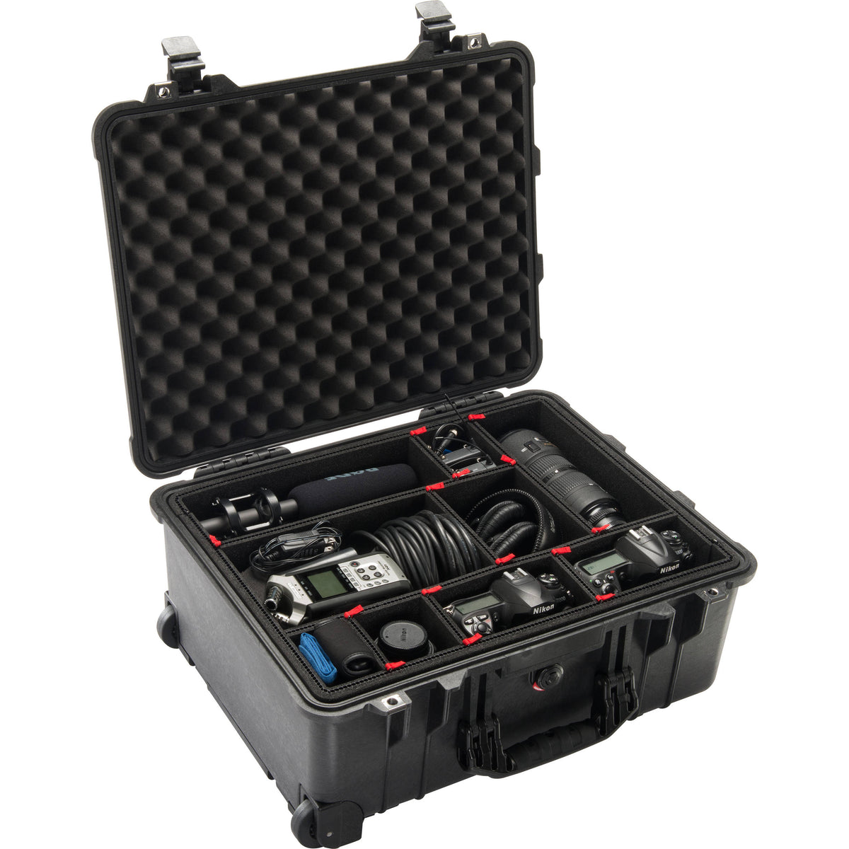 Estuche Rígido Pelican 1560TP con divisores TrekPak (Negro) - vista trasera