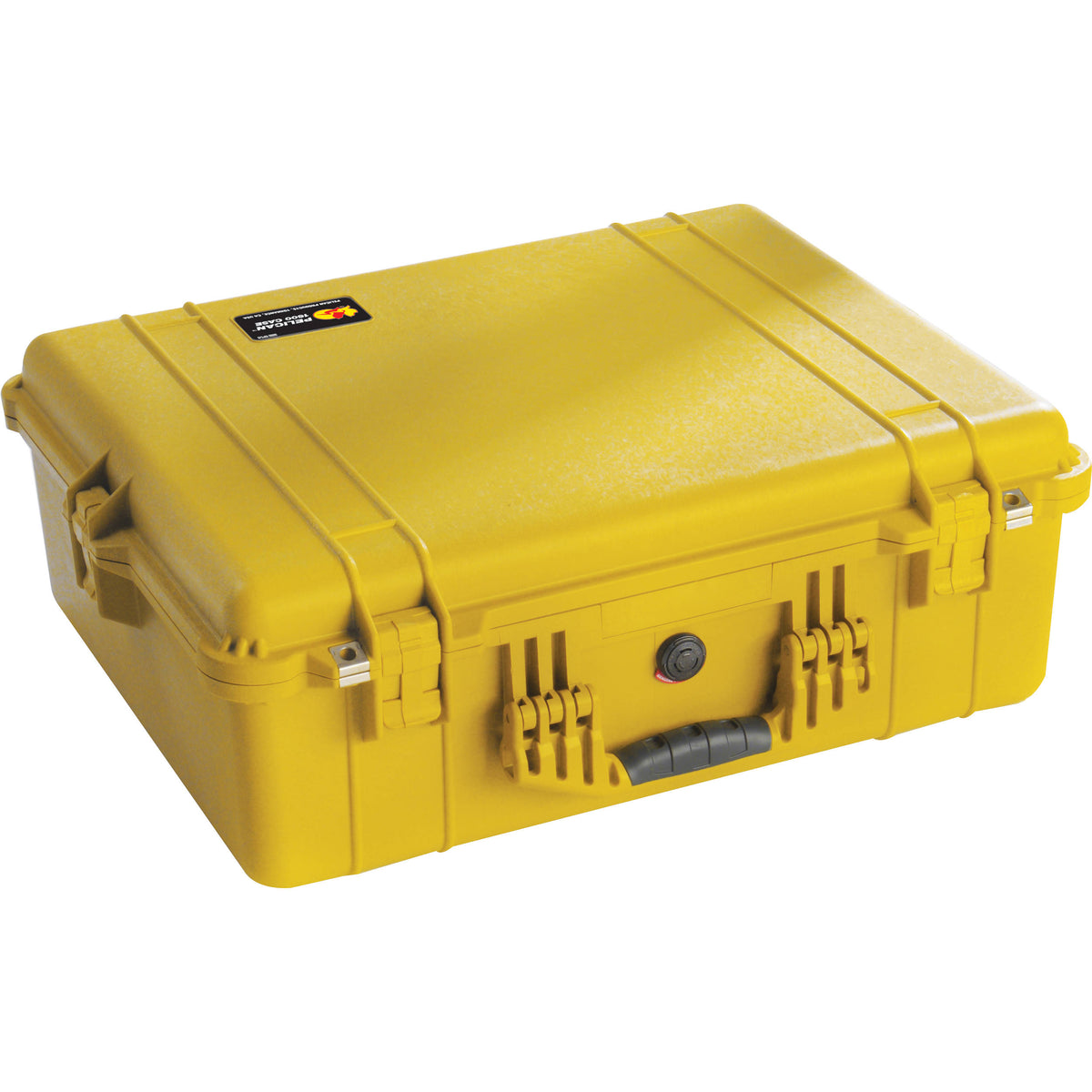 Estuche Rígido Pelican 1600 con espuma juego (Amarillo) - vista frontal