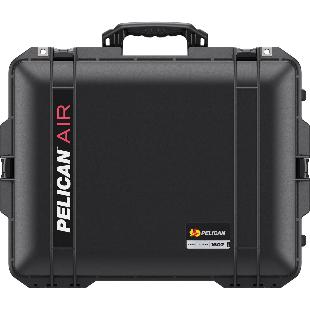 Estuche Rígido Pelican 1607AirWD de cabina con ruedas con divisores acolchados (Negro) - vista trasera