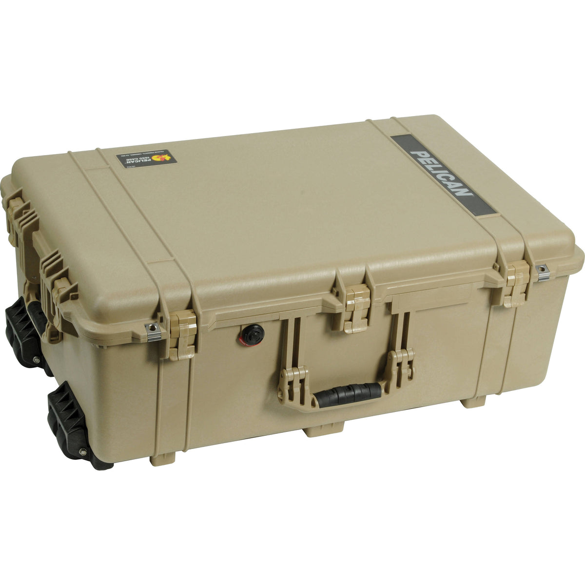 Estuche Rígido Pelican 1650 con espuma (Desert Beige) - vista frontal