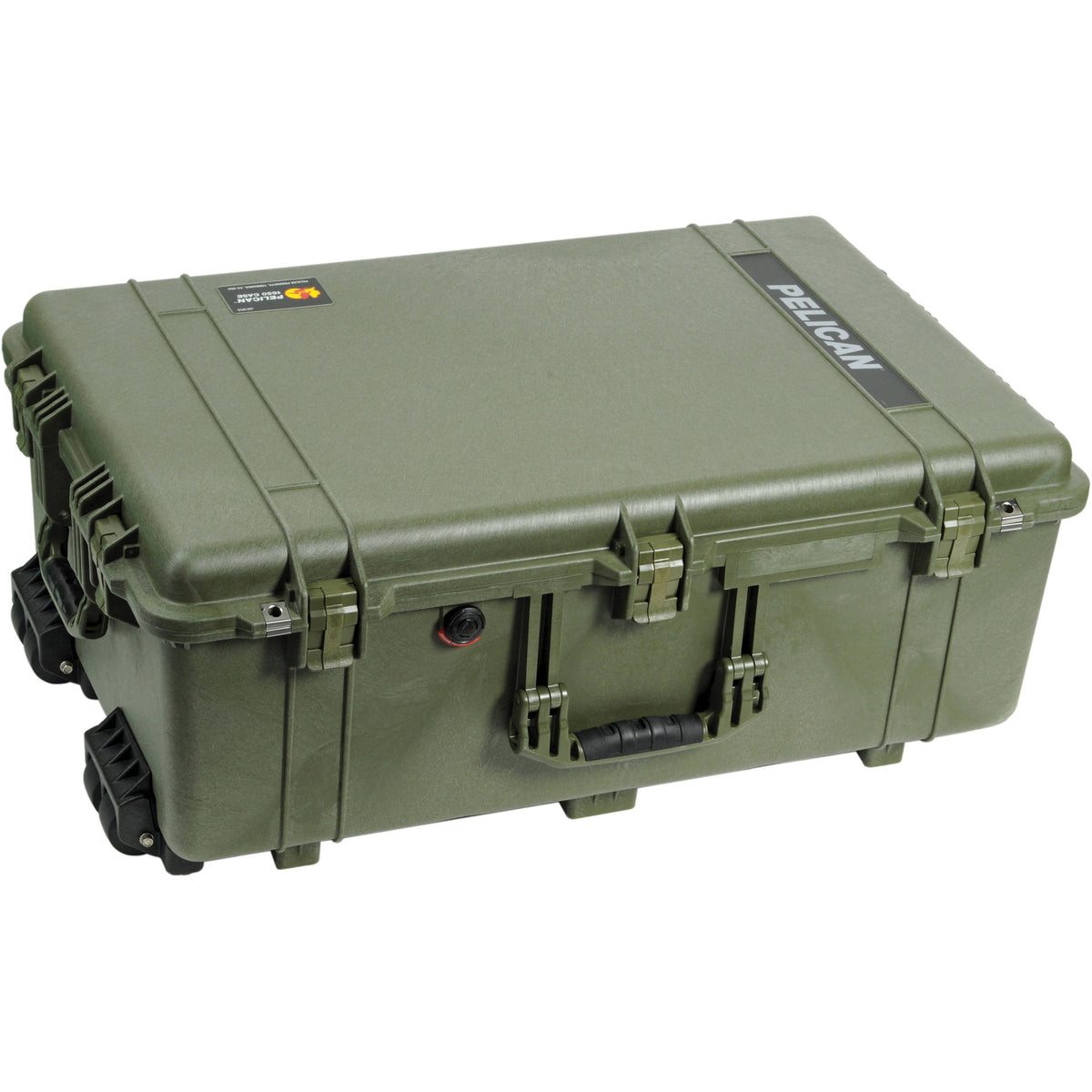 Estuche Rígido Pelican 1650 con espuma (Verde Oliva Verde Drab) - vista frontal