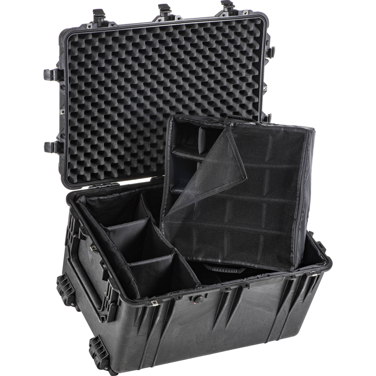 Estuche Rígido Pelican 1660 Protector con divisores (Negro) - contenido de la caja