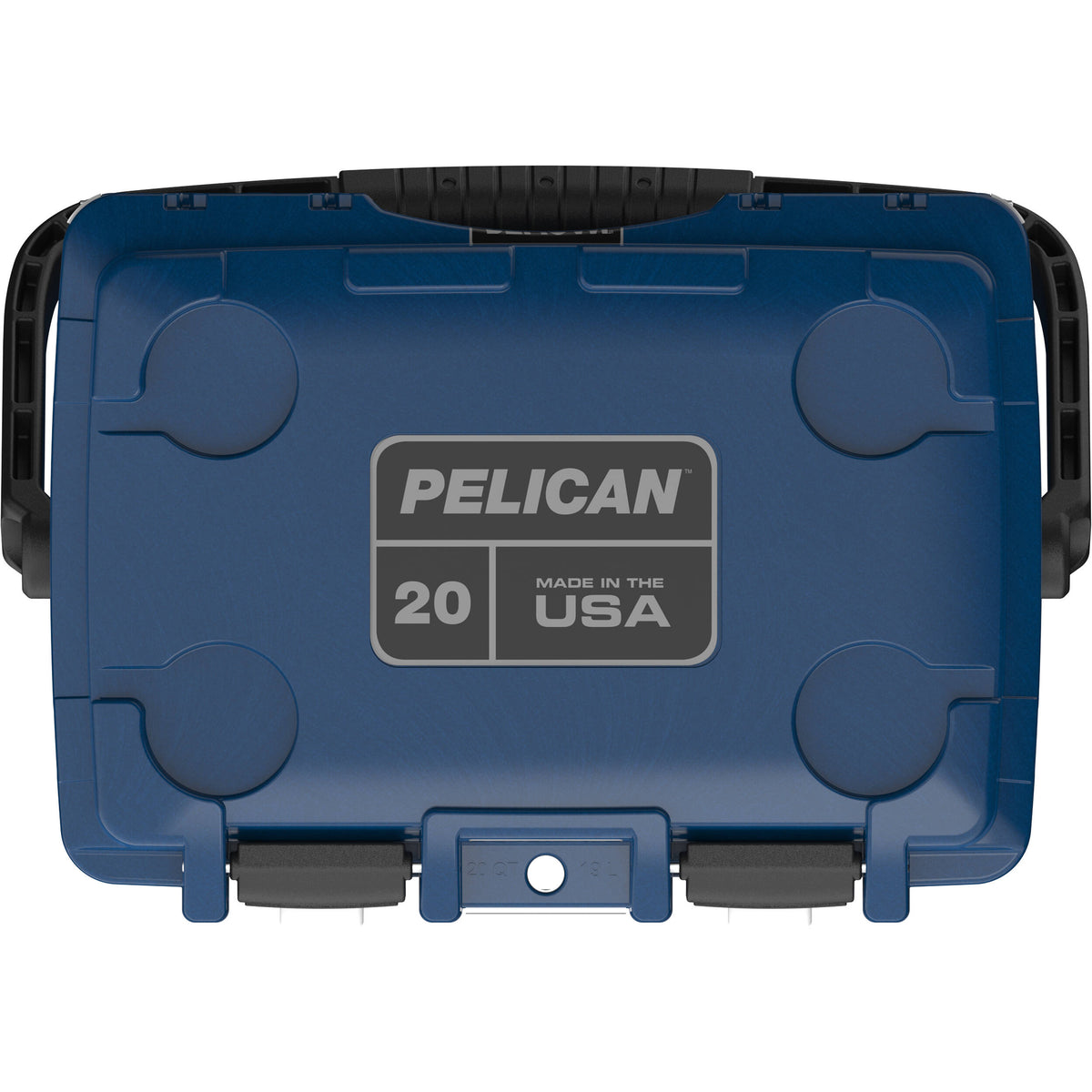 Estuche Rígido Pelican 20QT Elite Cooler (Midnight Azul / Blanco) - vista lateral